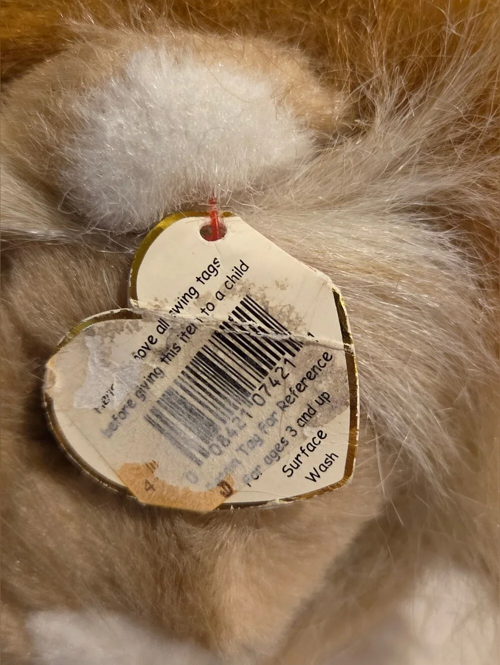 1997 Ty Sahara Beanie Buddy Plush Lion Stuffed Animal - Tan and White